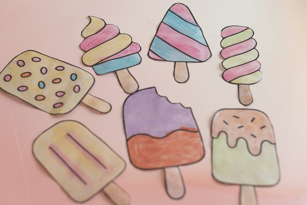 Kreativer Sommer-Spaß für Kinder – mit unserer kostenlosen Eis-am-Stiel-Ausmalvorlage