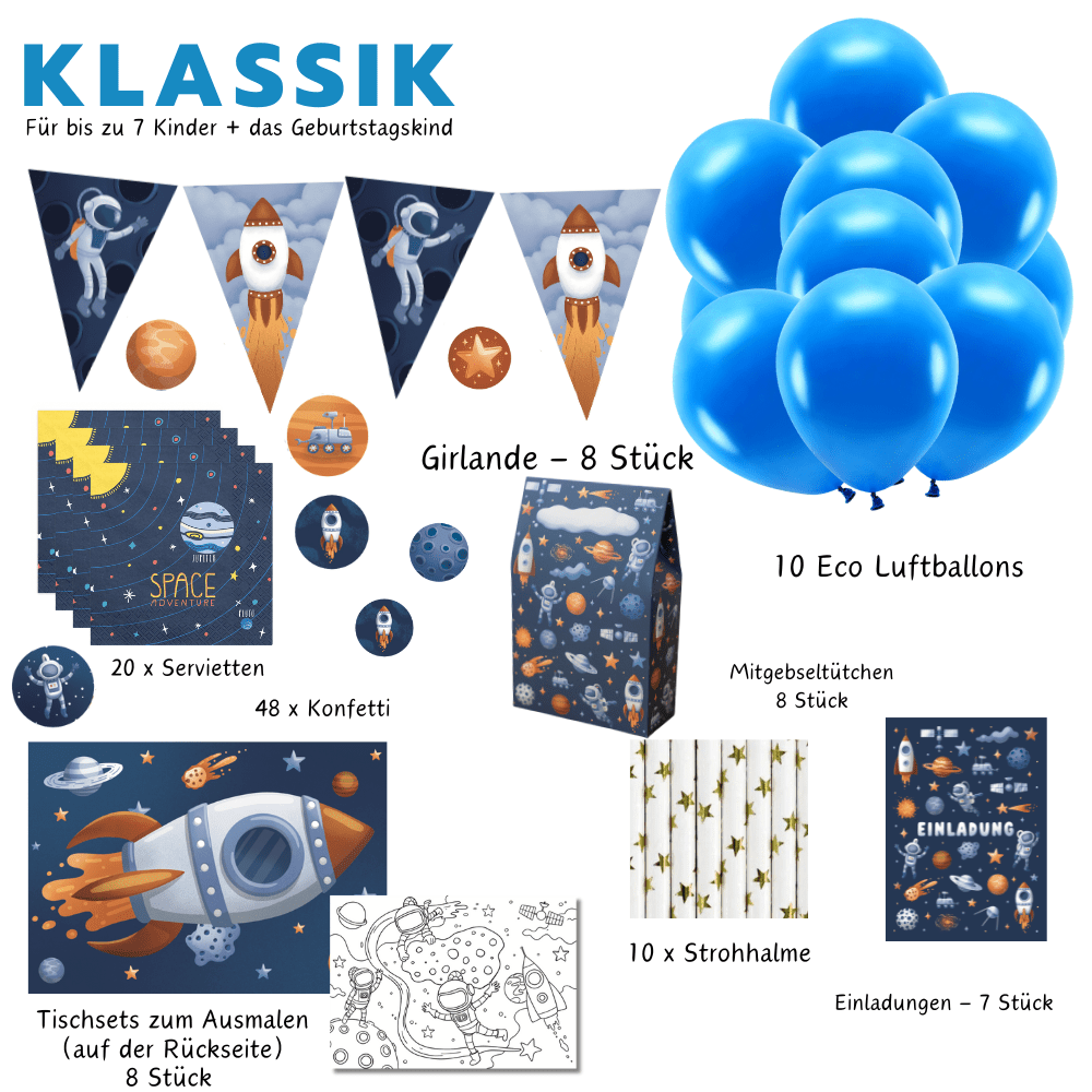 weltall Geburtstag deko