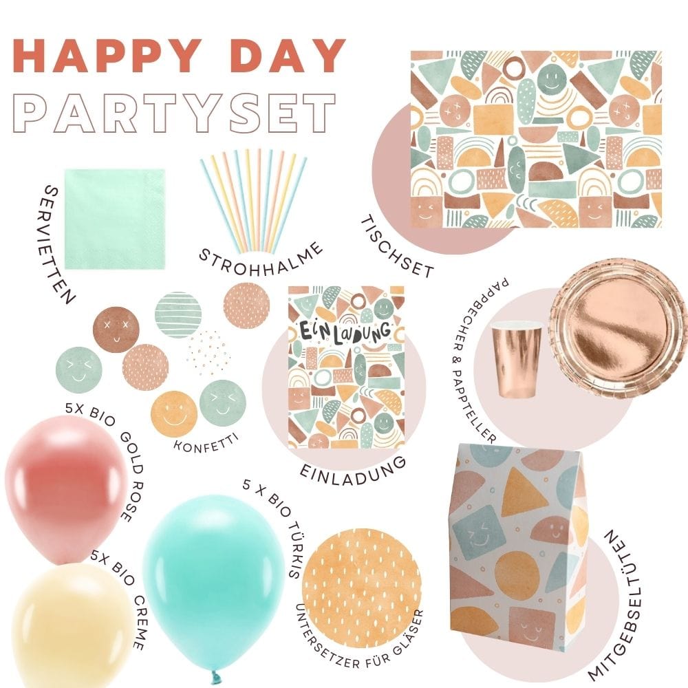 ULTIMATIVES PARTYSET - Happy Day Geburtstag - alles in einer Box