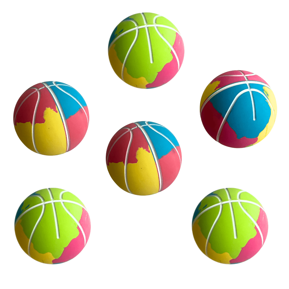 6er-Set Hüpfbälle – in Regenbogen Farben