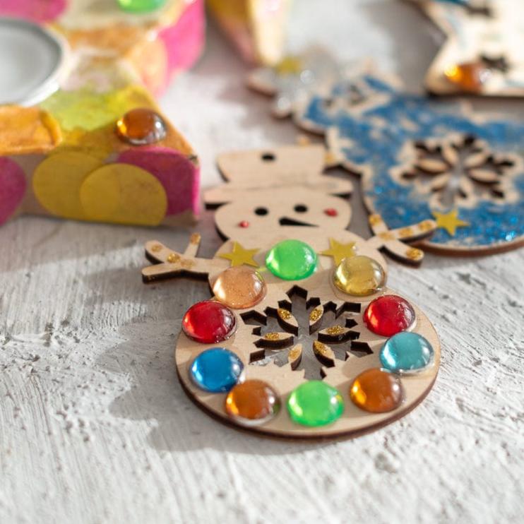 Kreative Weihnachtsbastelbox für 2 Kinder