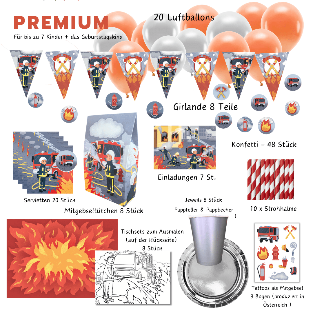 Ultimatives Feuerwehr Partyset
