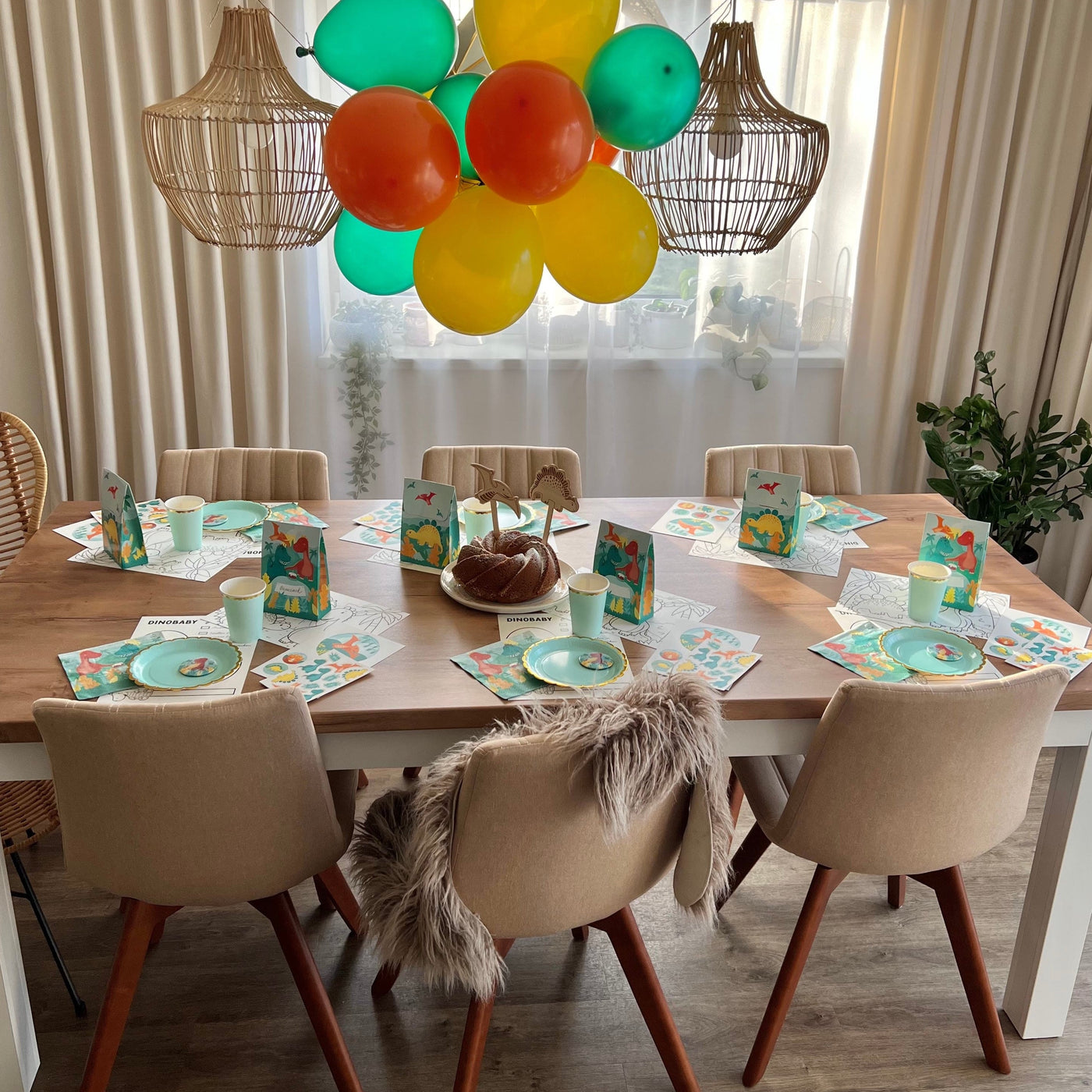 Dino party set, dino geburtstag deko, dino kindergeburtstag