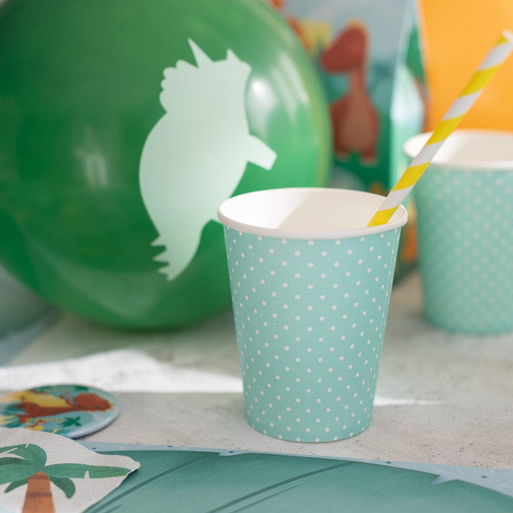 Becher mint mit Punkten, 250 ml - 8 Stück
