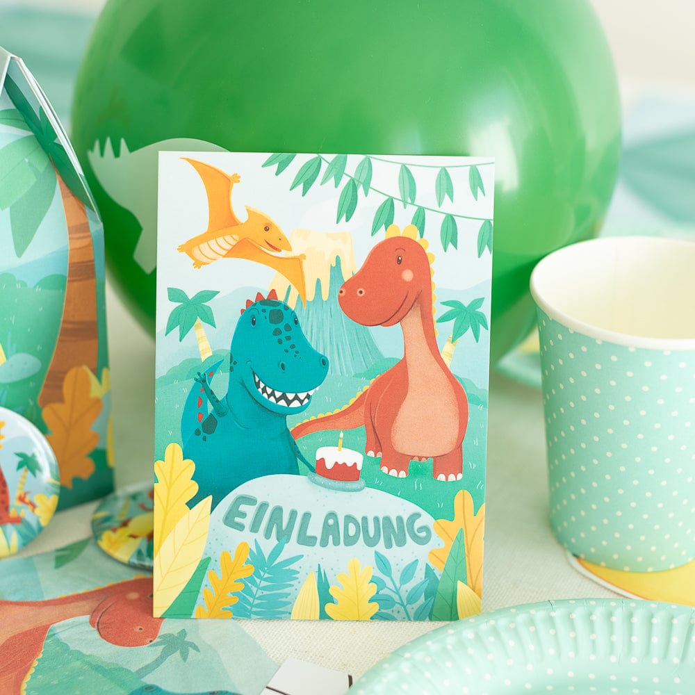 Dino Einladung - 10 Stück