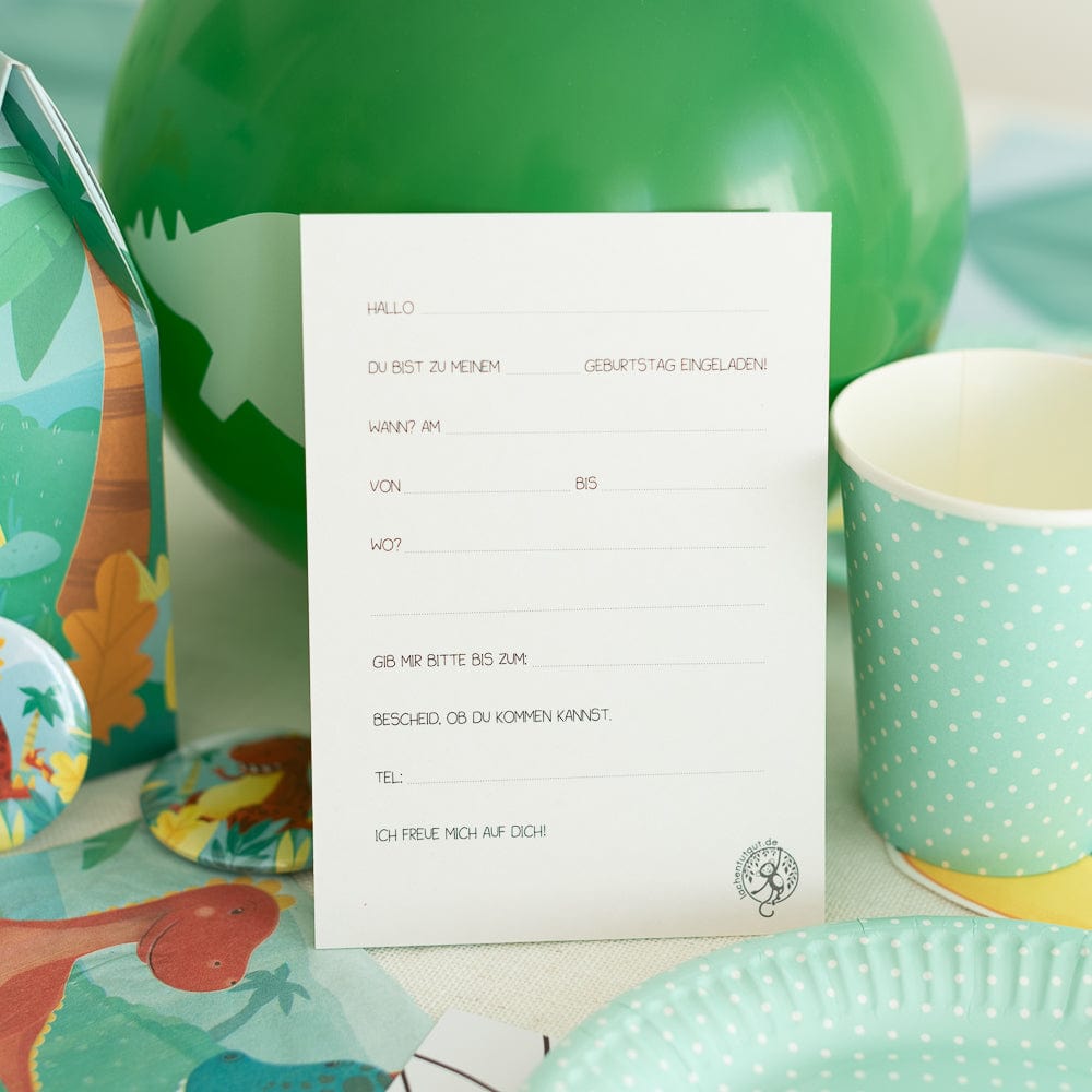 Dino Einladung - 10 Stück