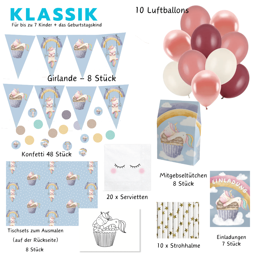 Mottobox - Baby Einhorn Geburtstag