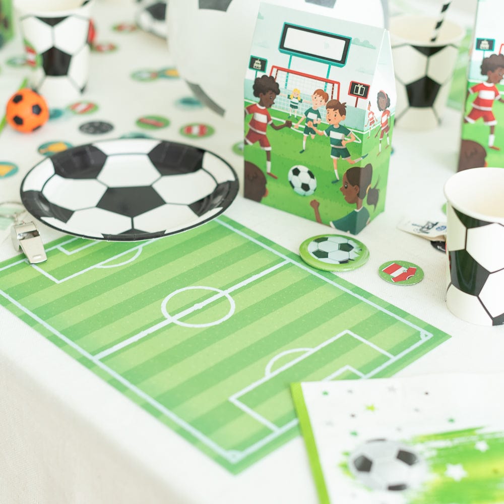 fussball geburstag deko, fussball Kindergeburtstag, fussball mottobox, fussball tischsets