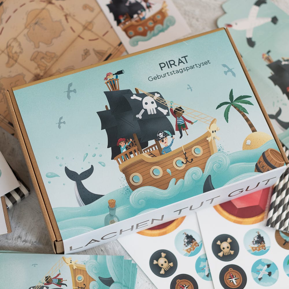 piraten geburtstag, piraten partyset, piraten mottobox, piraten Kindergeburtstag deko