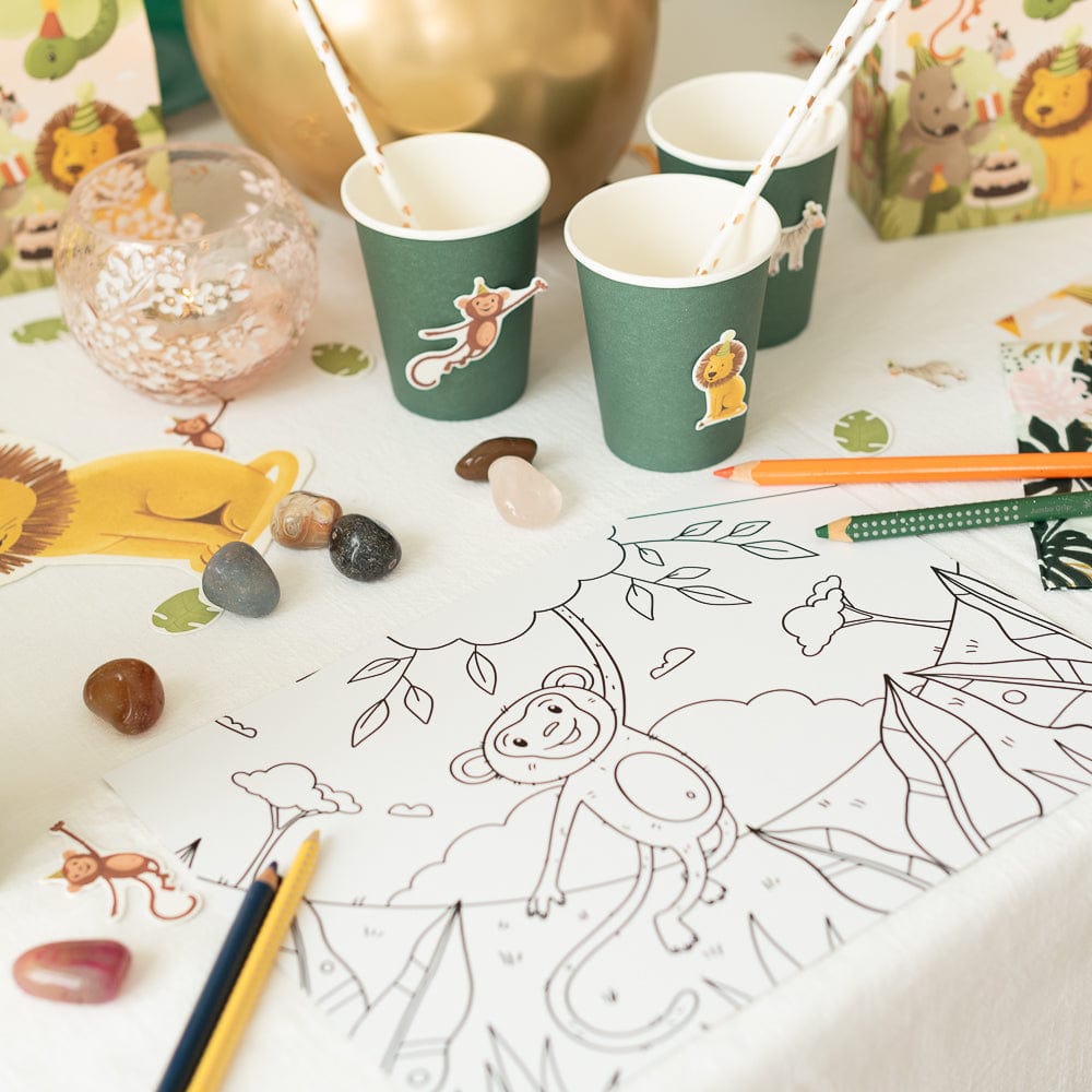 Tischset zum Ausmalen - Safari - 10 Stück