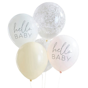 Luftballon-Set "Hello Baby" - 5-teilig