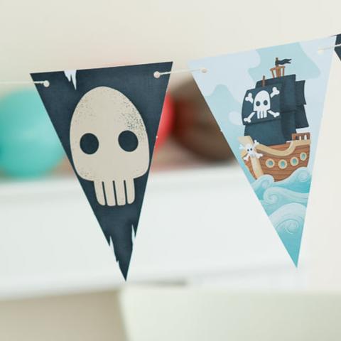 Piraten Girlande inkl. Konfetti