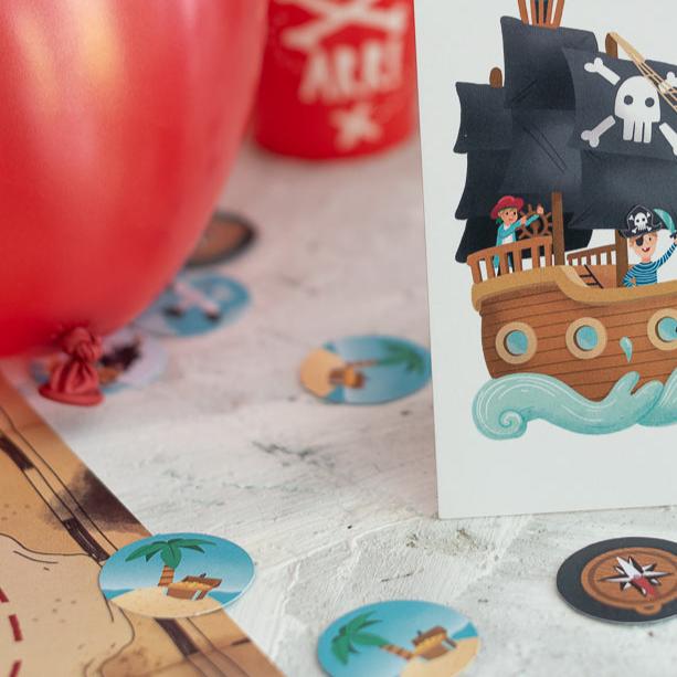 Piraten Girlande inkl. Konfetti