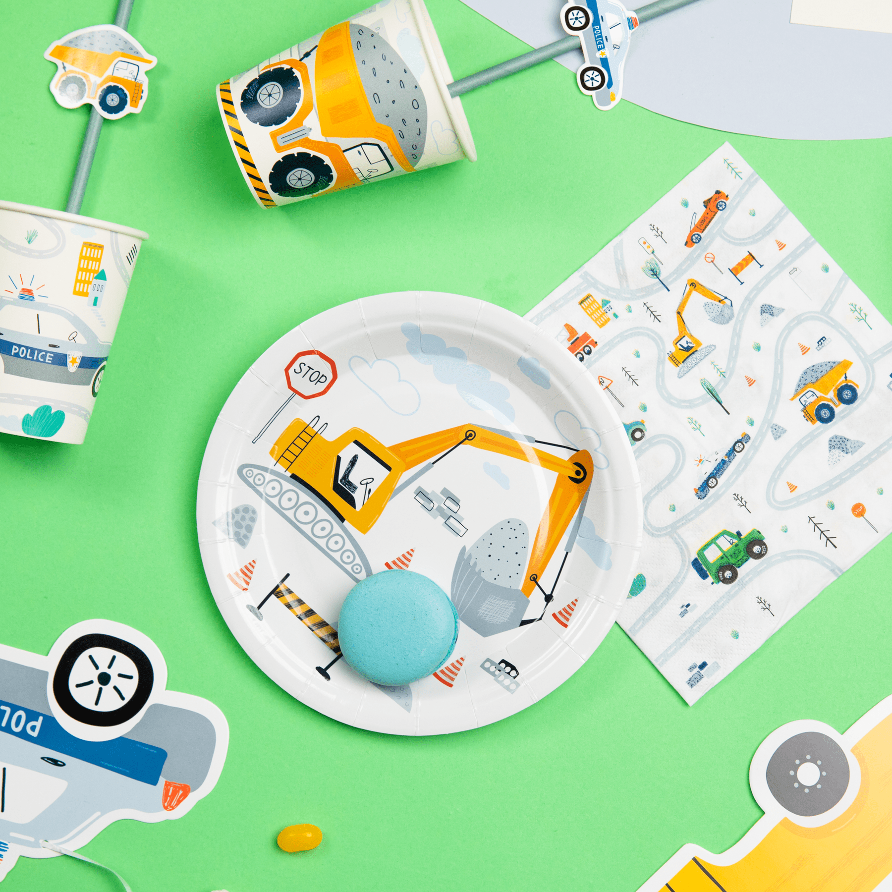 Pappteller Autos 6 Stück