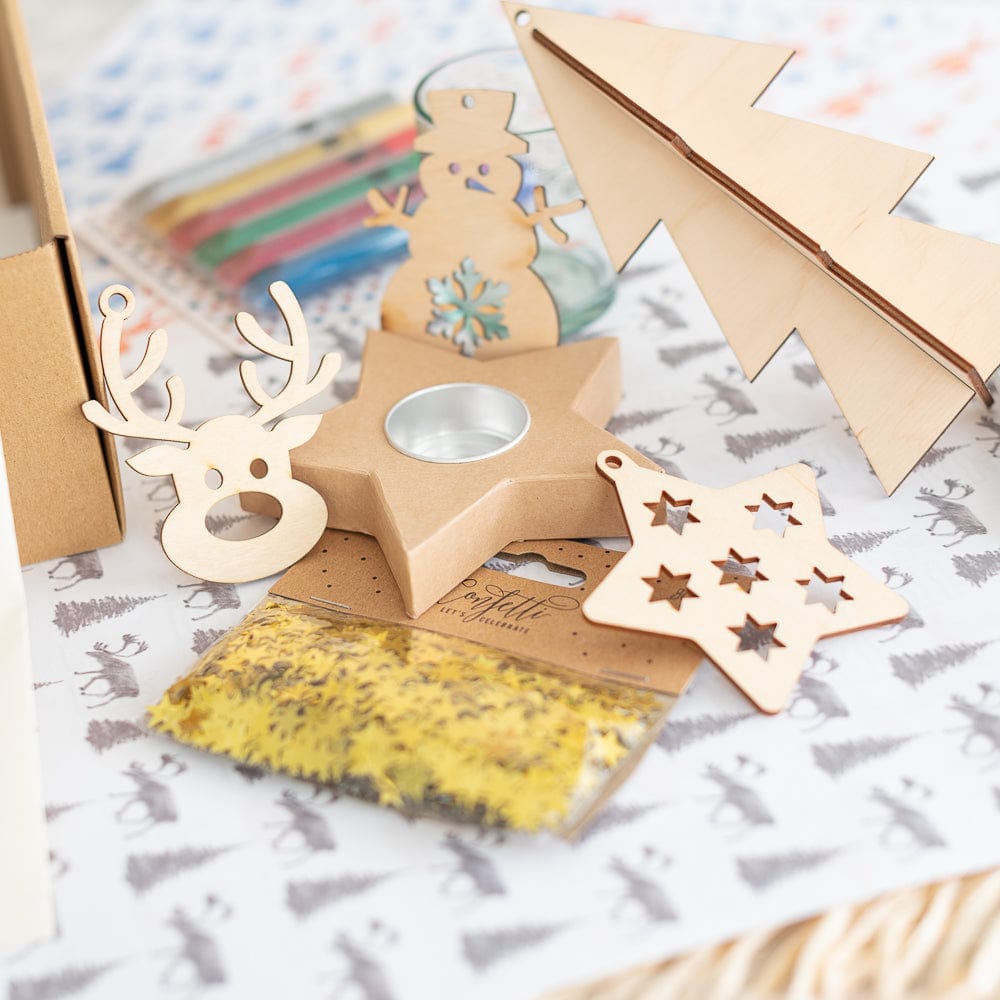 Kreative Weihnachtsbastelbox für 2 Kinder