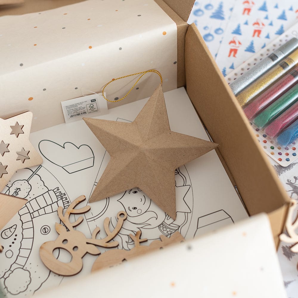 Kreative Weihnachtsbastelbox für 2 Kinder