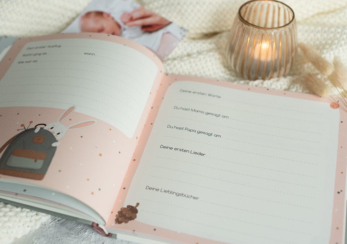 Mein erstes Jahr, Erinnerungsbuch, Geschenk zur Geburt, Geschenk für Eltern Babybuch Mein erstes Jahr