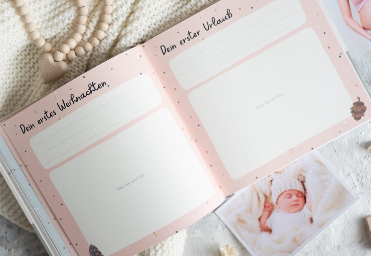 Mein erstes Jahr, Erinnerungsbuch, Geschenk zur Geburt, Geschenk für Eltern Babybuch Mein erstes Jahr