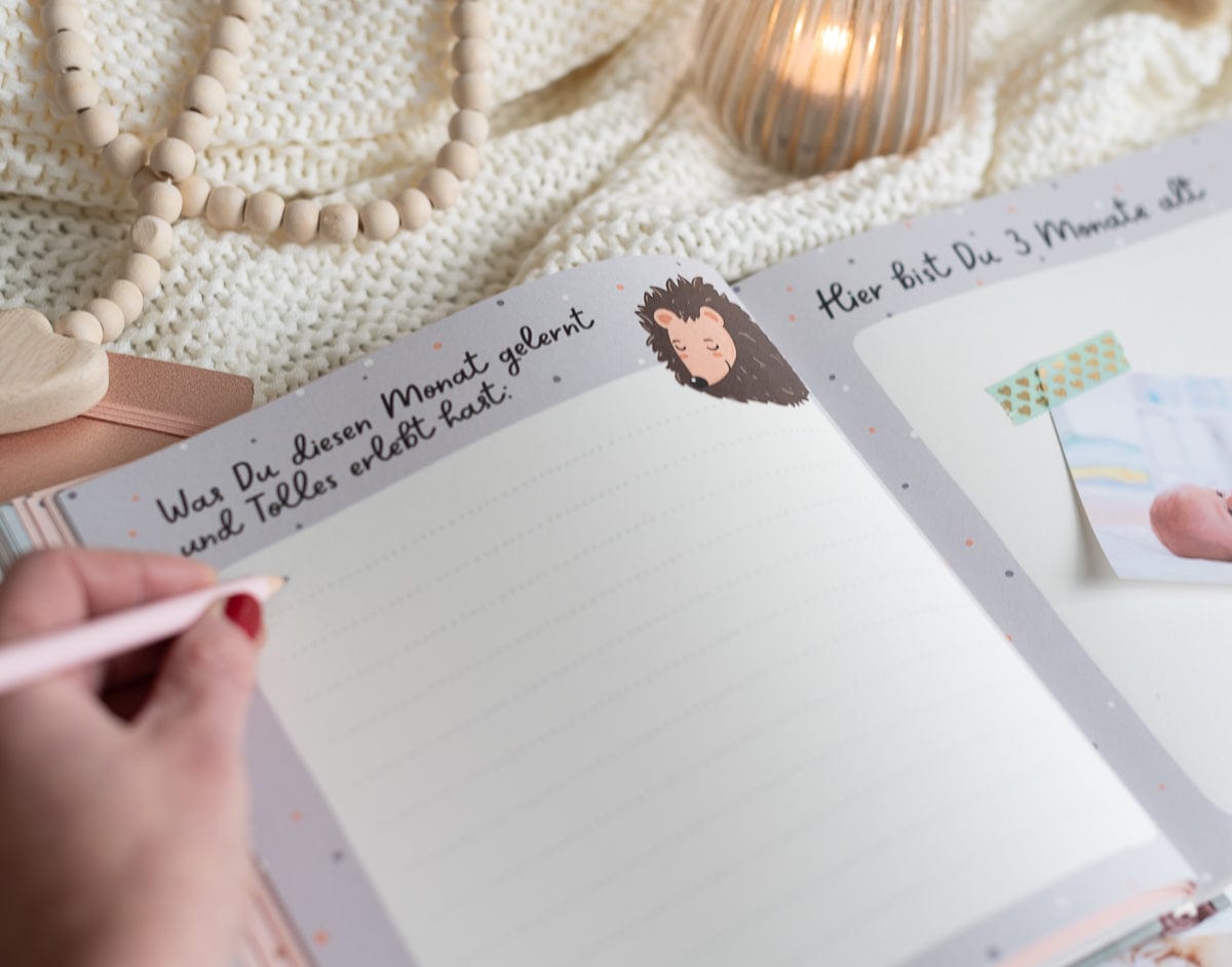 Mein erstes Jahr, Erinnerungsbuch, Geschenk zur Geburt, Geschenk für Eltern Babybuch Mein erstes Jahr