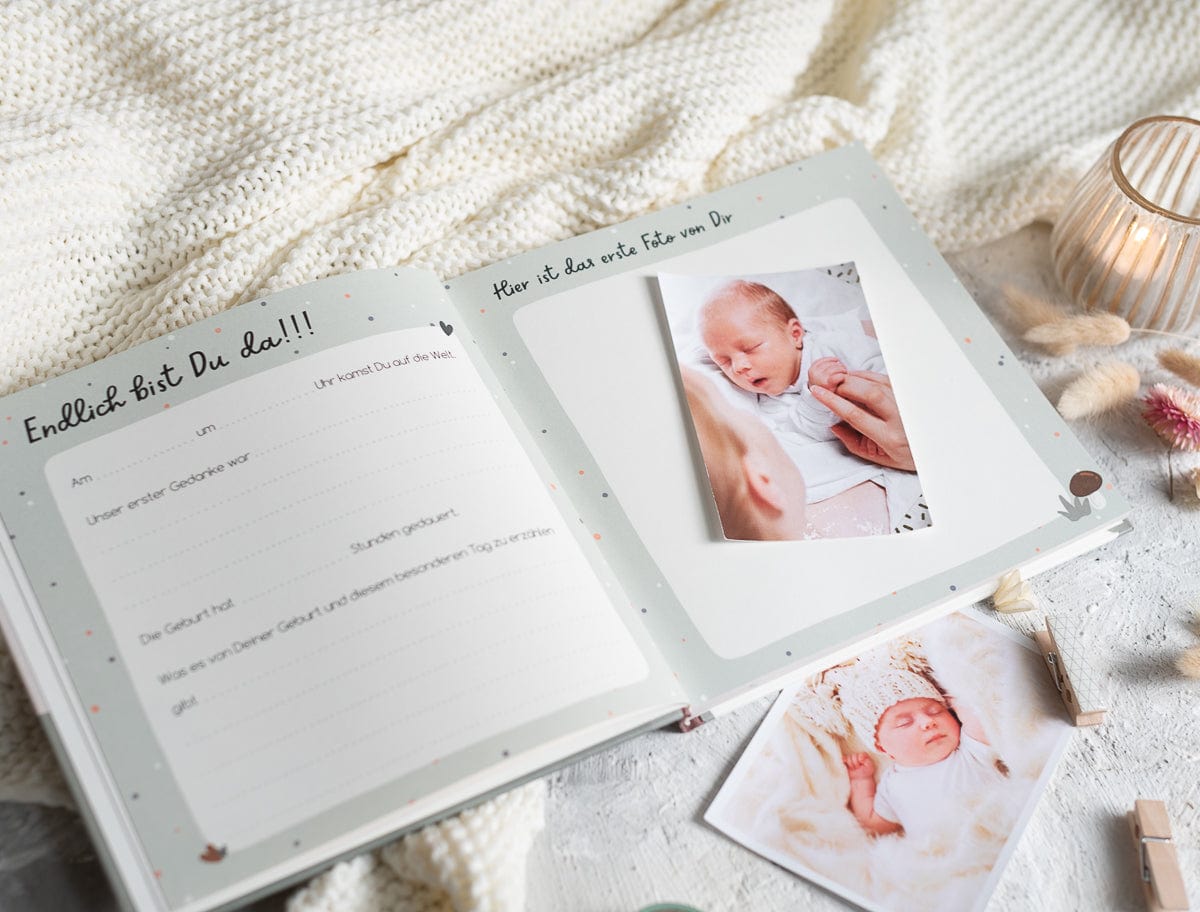 Mein erstes Jahr, Erinnerungsbuch, Geschenk zur Geburt, Geschenk für Eltern Babybuch Mein erstes Jahr