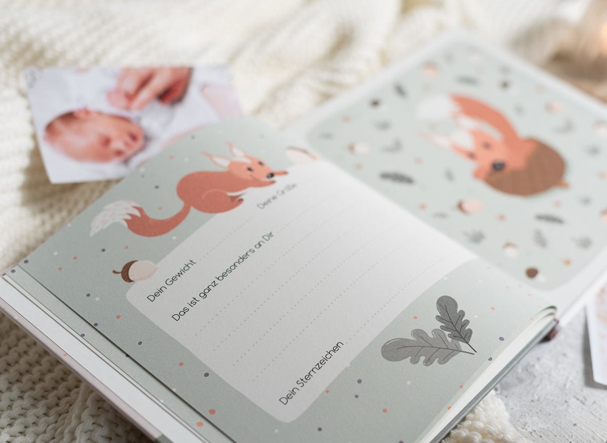 Mein erstes Jahr, Erinnerungsbuch, Geschenk zur Geburt, Geschenk für Eltern Babybuch Mein erstes Jahr