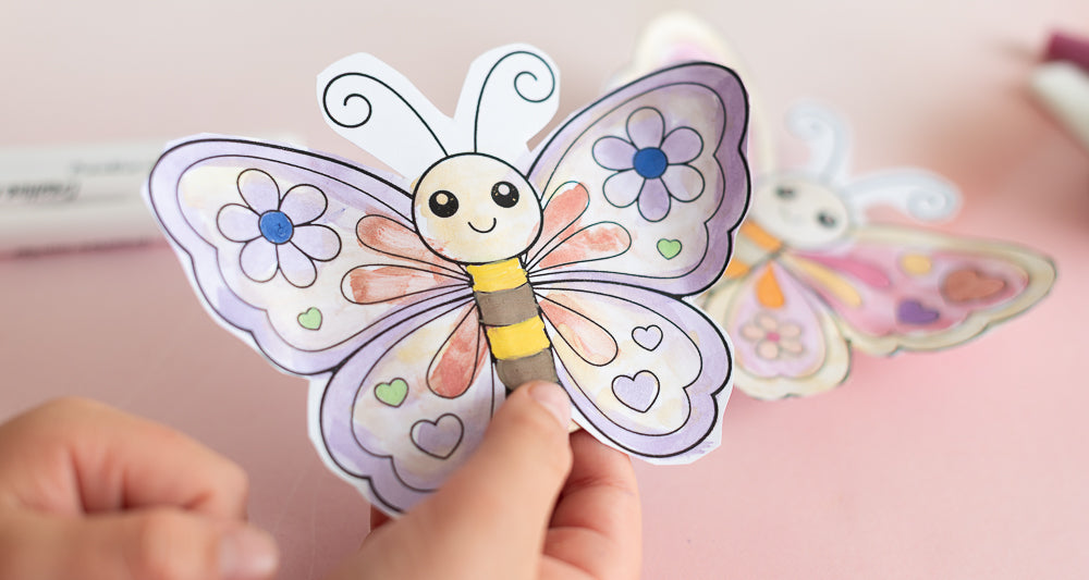 Fliegende Schmetterlinge basteln – kreative DIY-Idee für Kinder