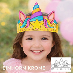 Einhorn Krone Bastelbogen Download