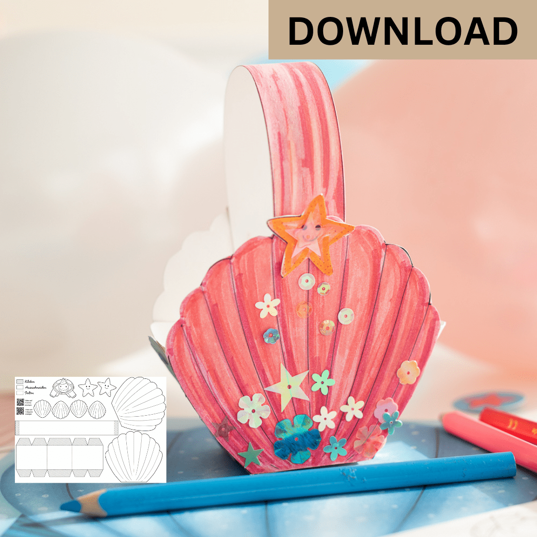 Meerjungfrau Bastelbogen - Download