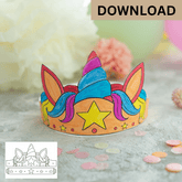 Einhorn Krone Bastelbogen Download