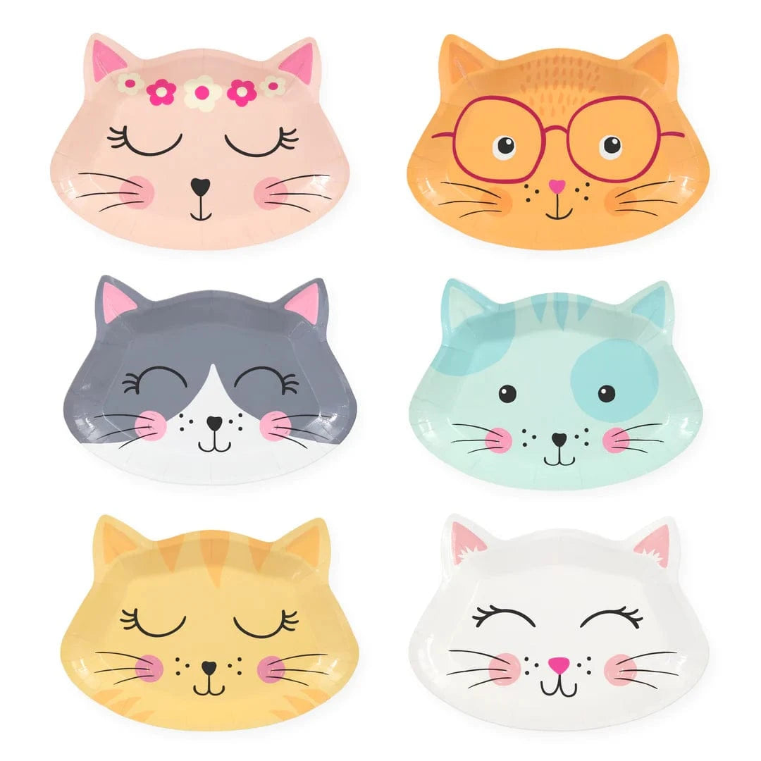 Katzen Pappteller 6 Stk