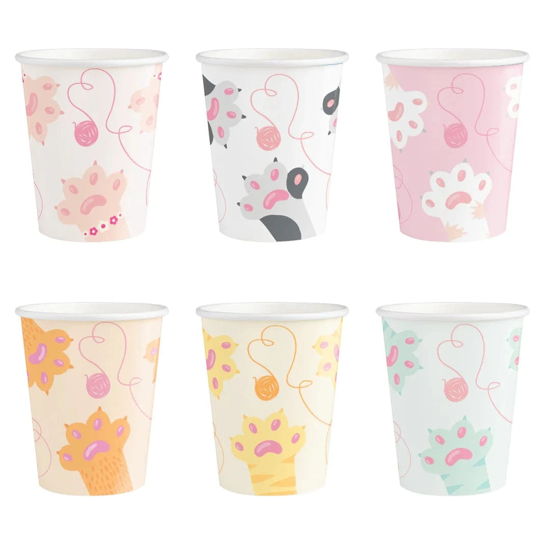 Katzen Pappbecher 6 Stk 220 ml
