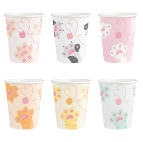 Katzen Pappbecher 6 Stk 220 ml