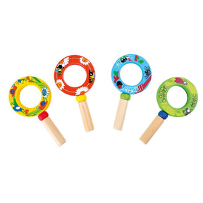 4 x Lupe aus Holz - Mitgebsel