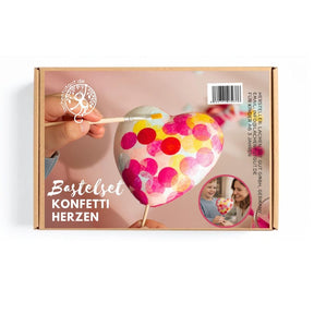Bastelset - Konfetti-Herzen für 2 Kinder