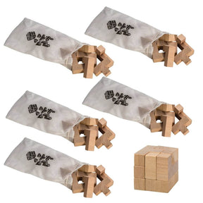 6 x Holzpuzzle- Mitgebsel