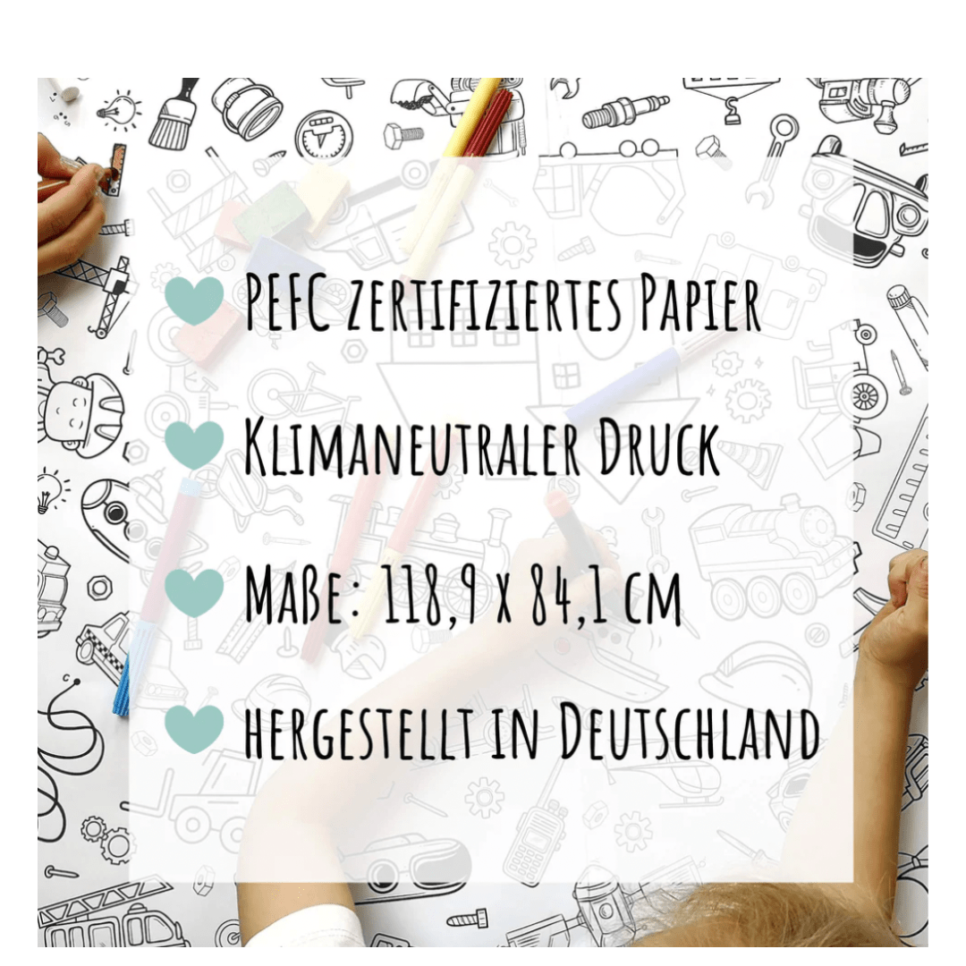 Maldecke aus Papier - Motiv Weihnachten