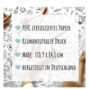 Maldecke aus Papier - Motiv Weihnachten