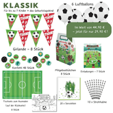 fussball geburstag deko, fussball Kindergeburtstag, fussball mottobox 