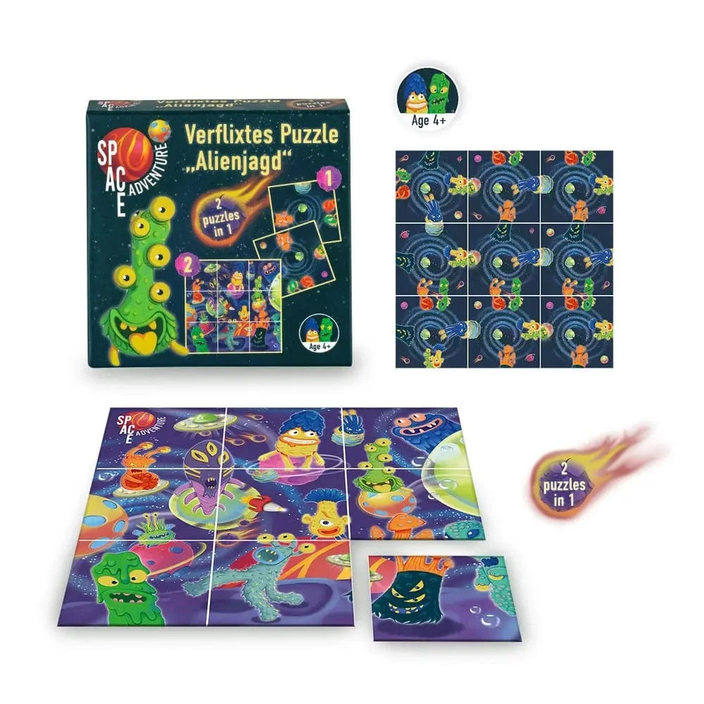 Mini Puzzle Space 4 Stück