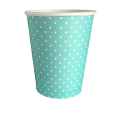 Becher mint mit Punkten, 250 ml - 8 Stück