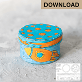 Bastelbogen kleine Schachtel Weltall- Download