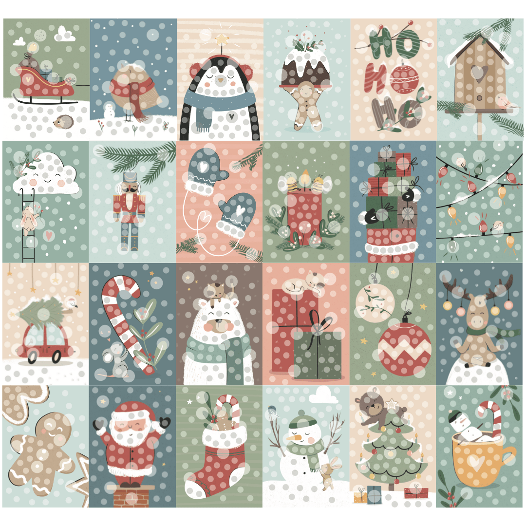 Weihnachts-Sticker-Puzzle