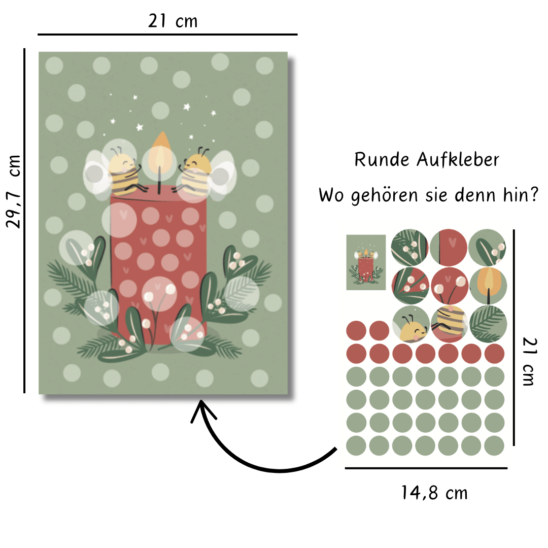 Weihnachts-Sticker-Puzzle