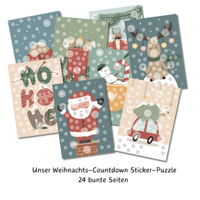 Weihnachts-Sticker-Puzzle