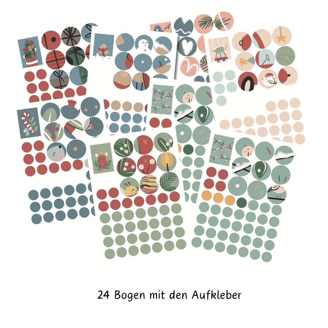 Weihnachts-Sticker-Puzzle