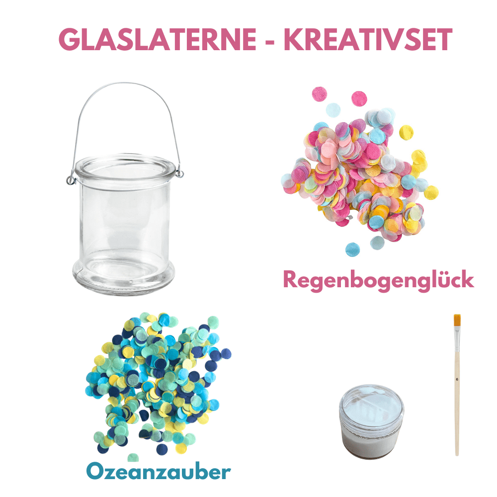 Glaslaterne - Konfetti Kreativ-Set