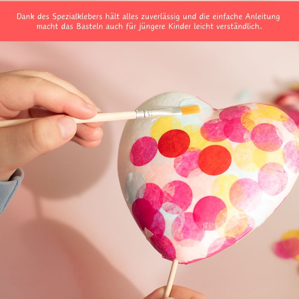 Bastelset - Konfetti-Herzen