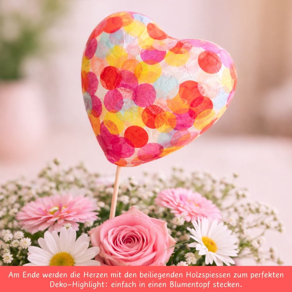 Bastelset - Konfetti-Herzen