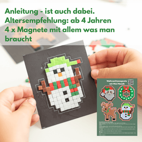 Weihnachts-Magnet Bastelset – Kreativer Mosaikspaß für Kinder