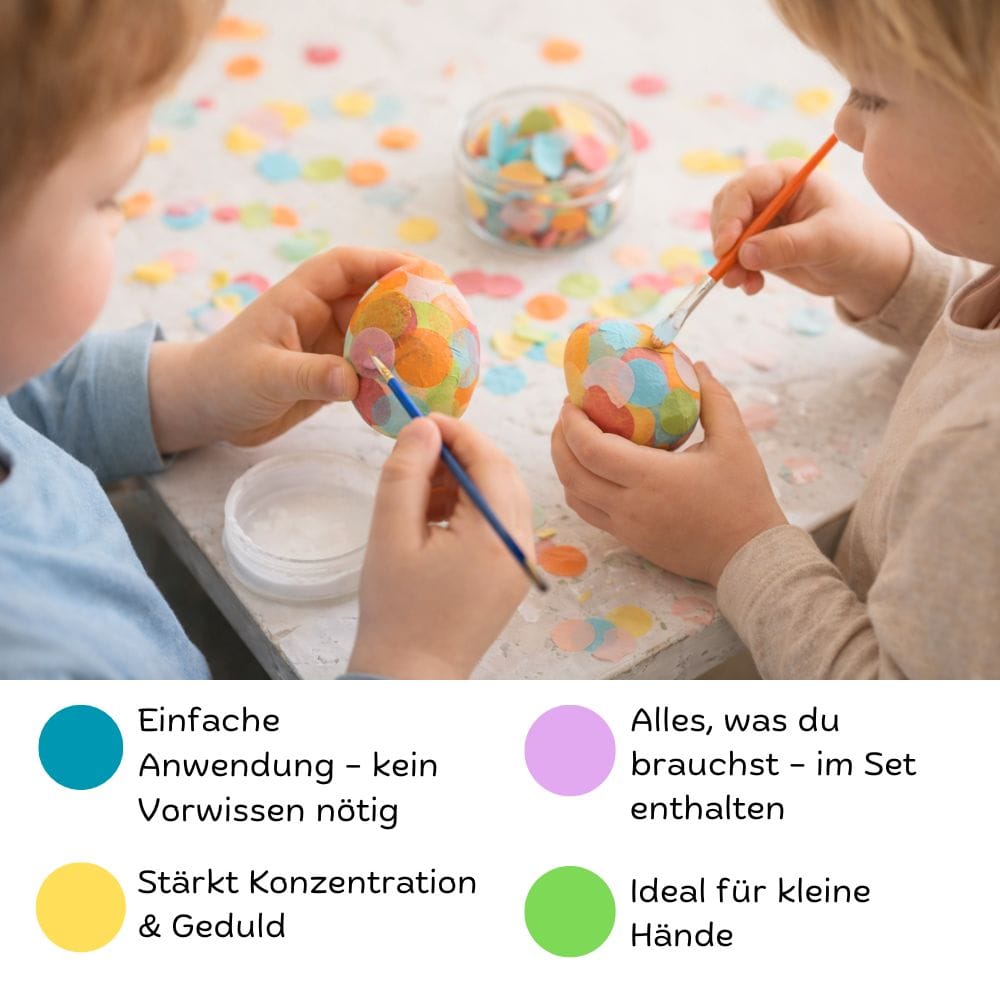 Kreative Bastelset - Bunte Ostereier
